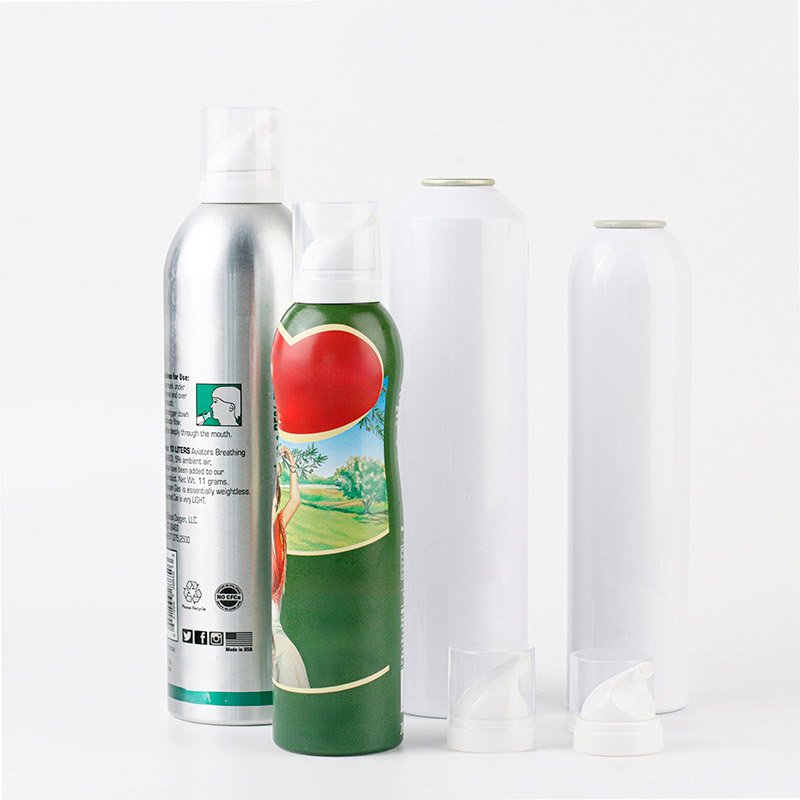 Custom Private Label Empty Aluminum Oil Aerosol Spray Can with BOV Valve & aActuator 200ml 250ml 300ml