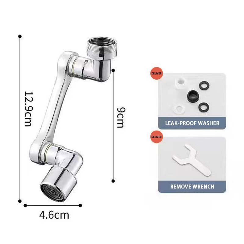 AG Dual Function Face Washing Gargle Faucet Aerator 1080 Degree Rotate Big Angle Spray Scale Aerator