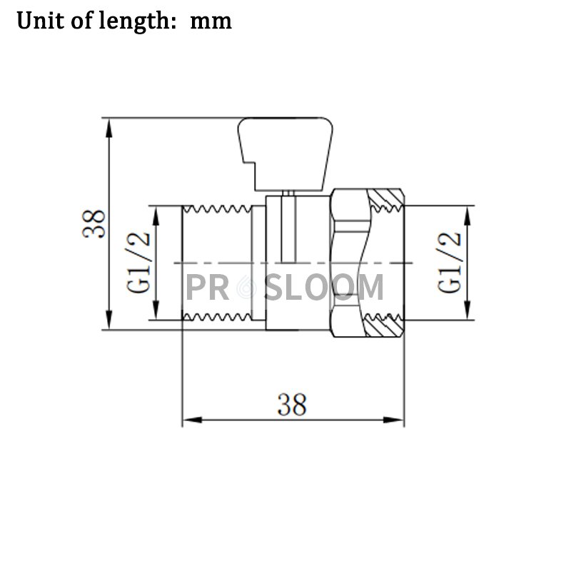 Hot Brass Water Pressure Shut Off Valve 1/2" or 3/8" Spray Nozzle Quick Switch Shower Head Stop Valve