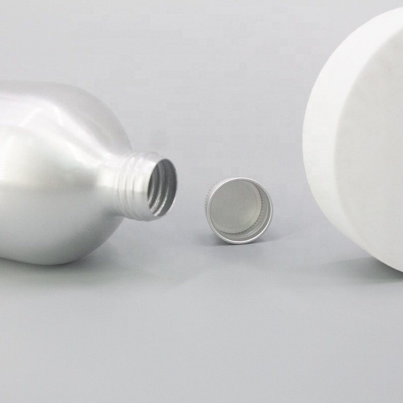 Custom color recycled aluminum bottle with screw for liquid Oil hair spray bottle empty aluminum can