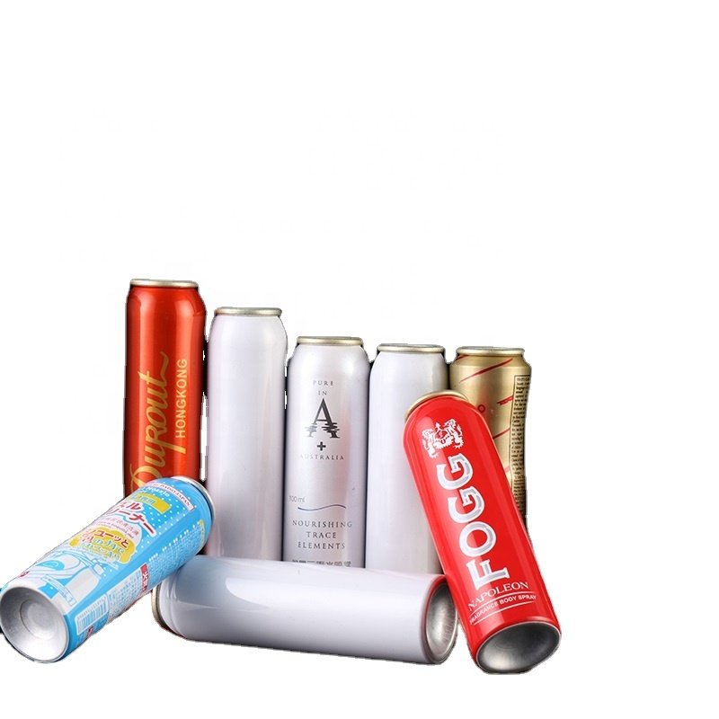 Factory customization 200mL aerosol can aluminum body spray bottle with valve and lid