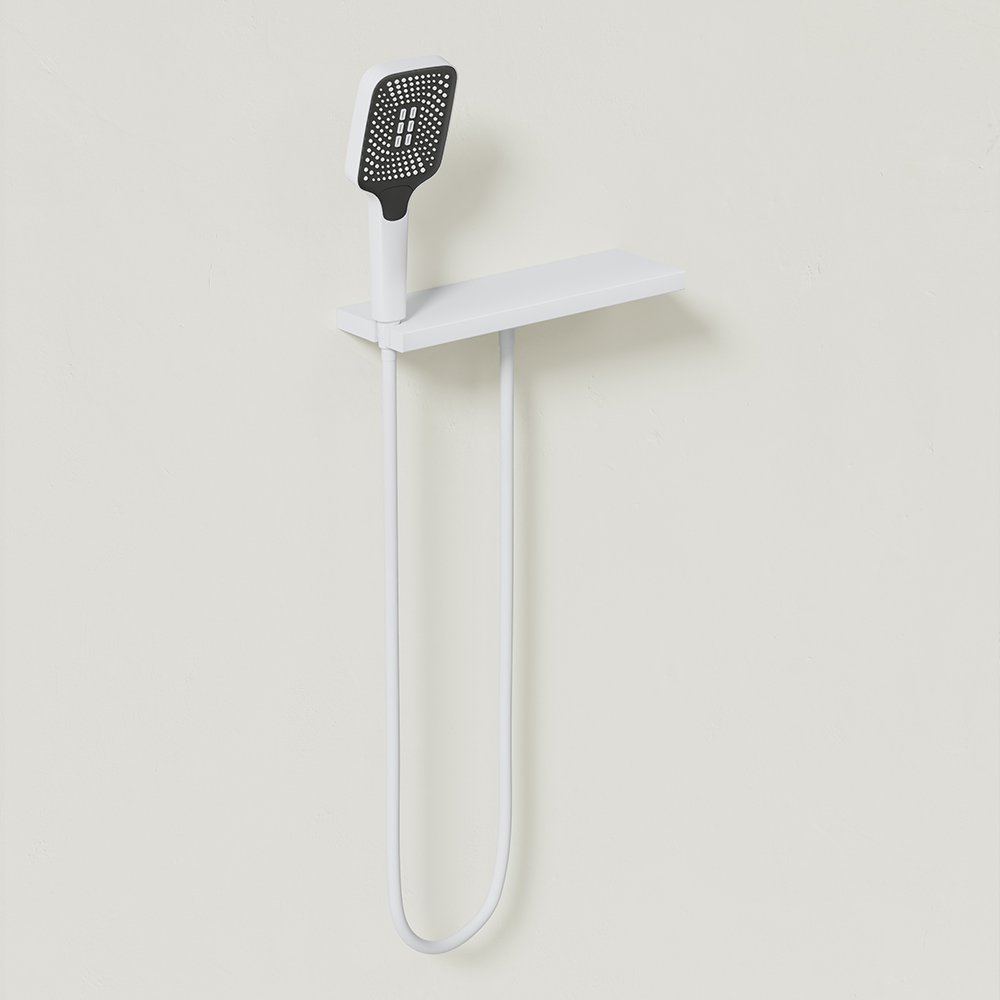 Modern Nordic Rainfall Ceiling Shower System Single-Handle Concealed Bathroom Set in Brass Featuring Waterfall and Jet Sprays