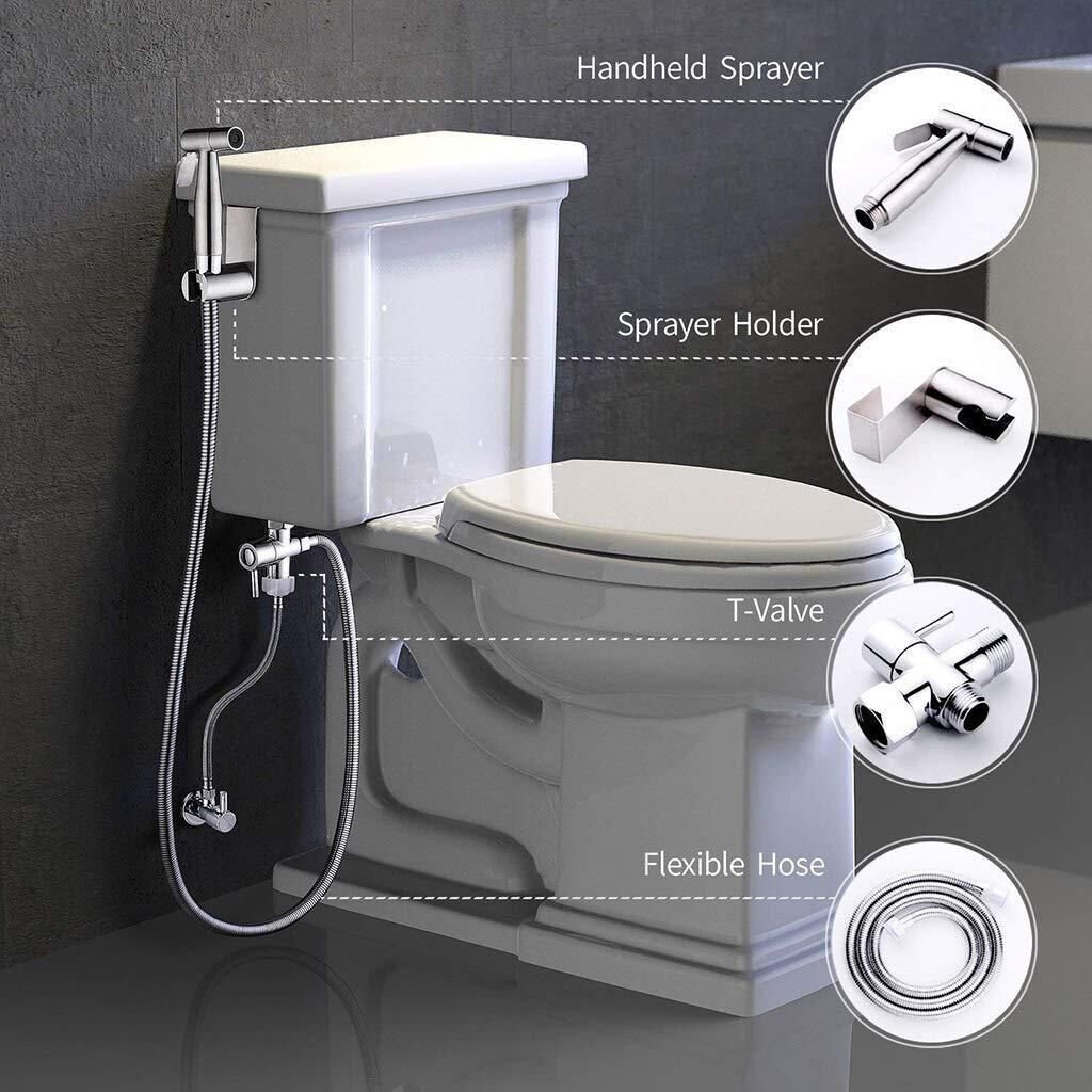 Toilet spray gun women's washer one in 2 out Toilet Ware Handheld Bum Gun Water Jet Spray Cheap Shattaf Bidet Faucet Shower