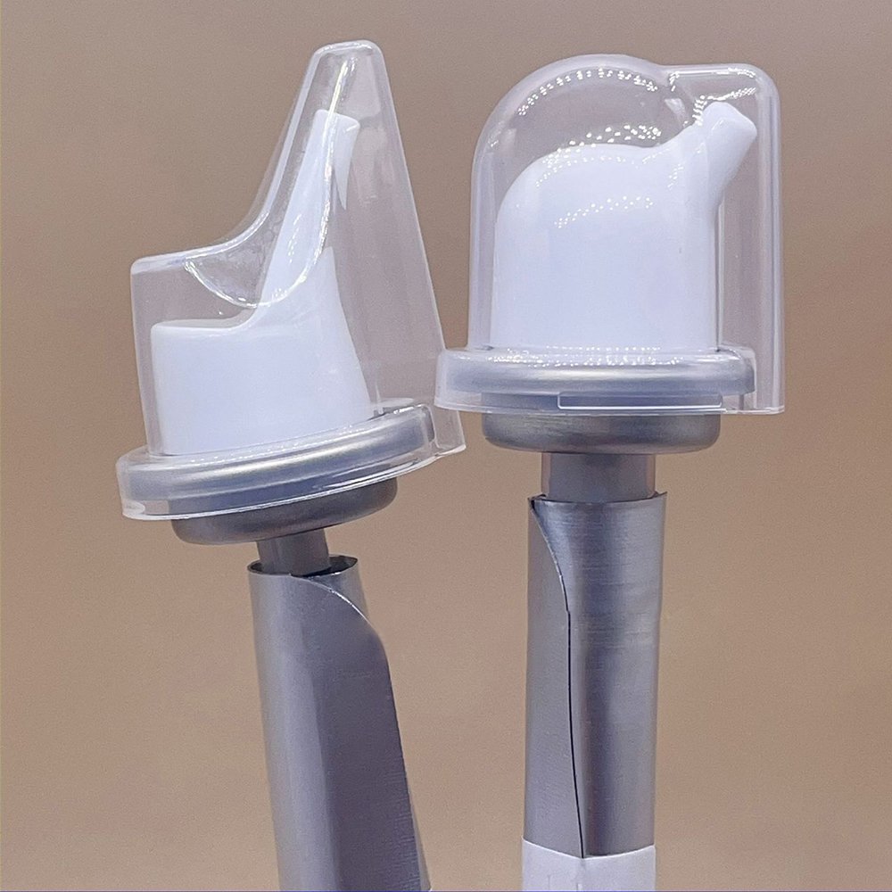 BOV Bag On Valve with Tinplate Mounting Cup Aluminum Bottle Nasal Sprayer Actuator Cans with Bov Binary Packaging