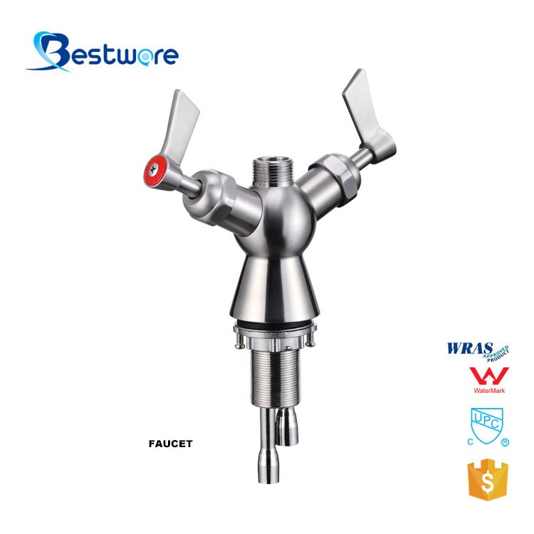 New Design Commercial Kitchen Water Faucet Mixers with Spray Touch-Up Pre-Rinse Basin Stainless Steel Valve Deck Mounted