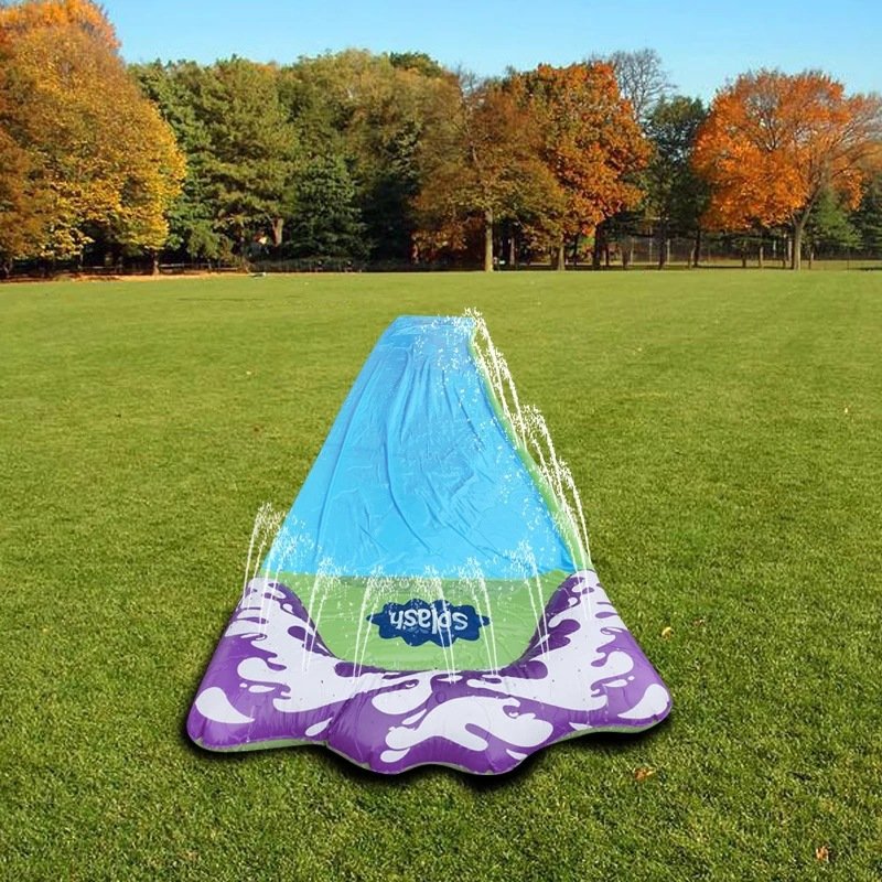 Inflatable kids water slide, outdoor play lawn inflatable water spray kids water slide