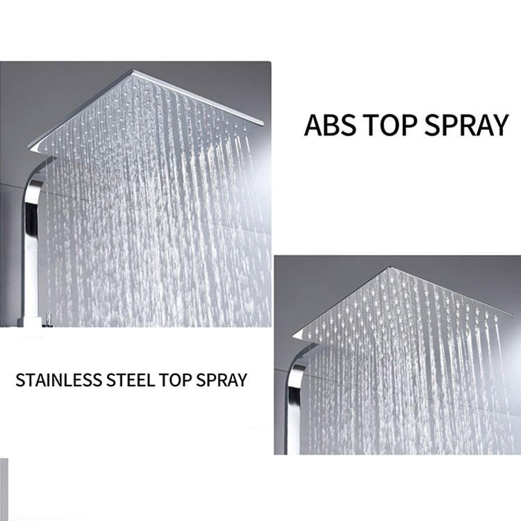 New Trend LED Bathroom Digital Temperature Display Shower Mixer Piano Shower Set With Ambient Light Shower System