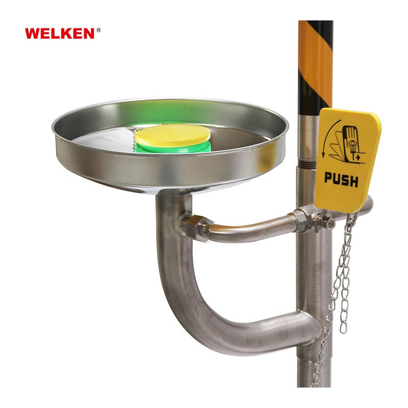 OEM ss304 Security and Safety emergency shower and eyewash Eyewash Fountain with foot control pedal