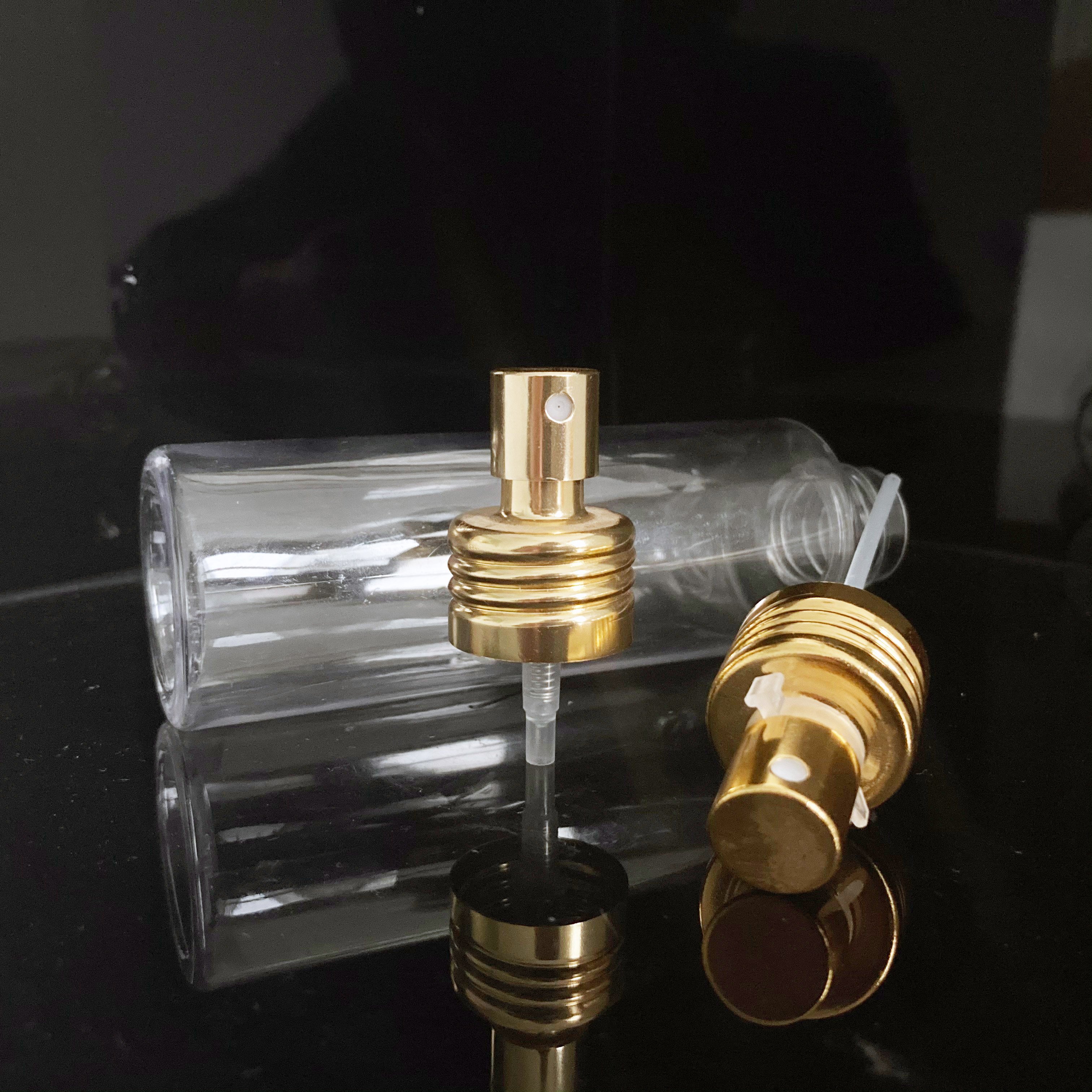 Factory New 18/410 20/410 24/410 Silver Gold Non Spill Aluminum Mist Sprayer Pump Sprayer Mist spray Perfume Sprayer For Bottle