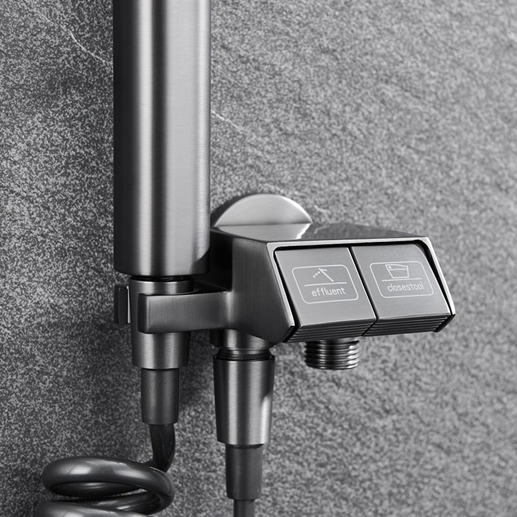Kidolux Spray Gun Nozzle Toilet Toilet Water Gun Flusher Household Booster Explosion-proof 2 Inlet And Outlet Angle Valve