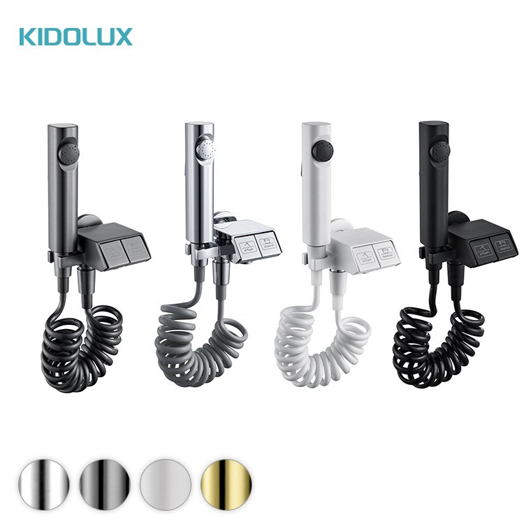 Kidolux Spray Gun Nozzle Toilet Toilet Water Gun Flusher Household Booster Explosion-proof 2 Inlet And Outlet Angle Valve