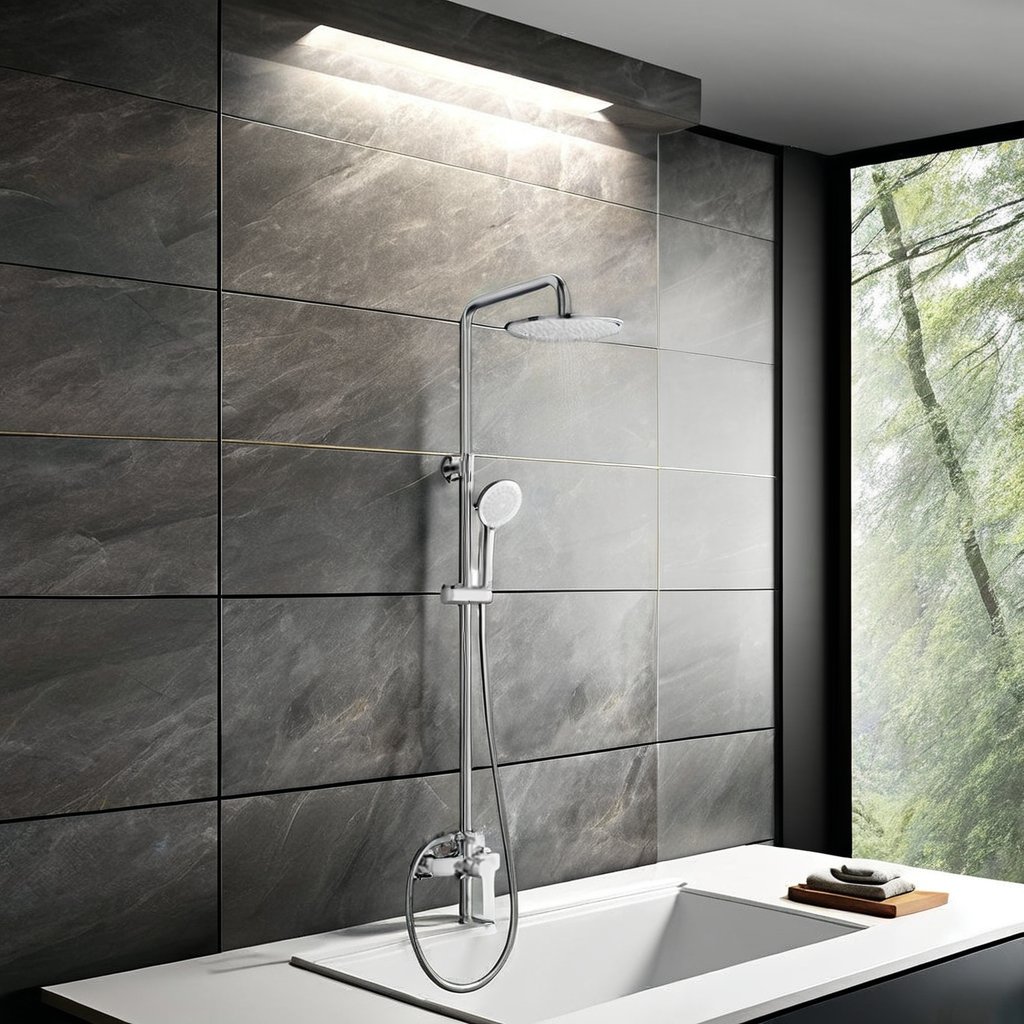 Antique Brass Bath Shower Faucet Set Polished Single Handle Mixer Tap Rain Spray Chrome Finish Ceramic Valve Factory Supplied