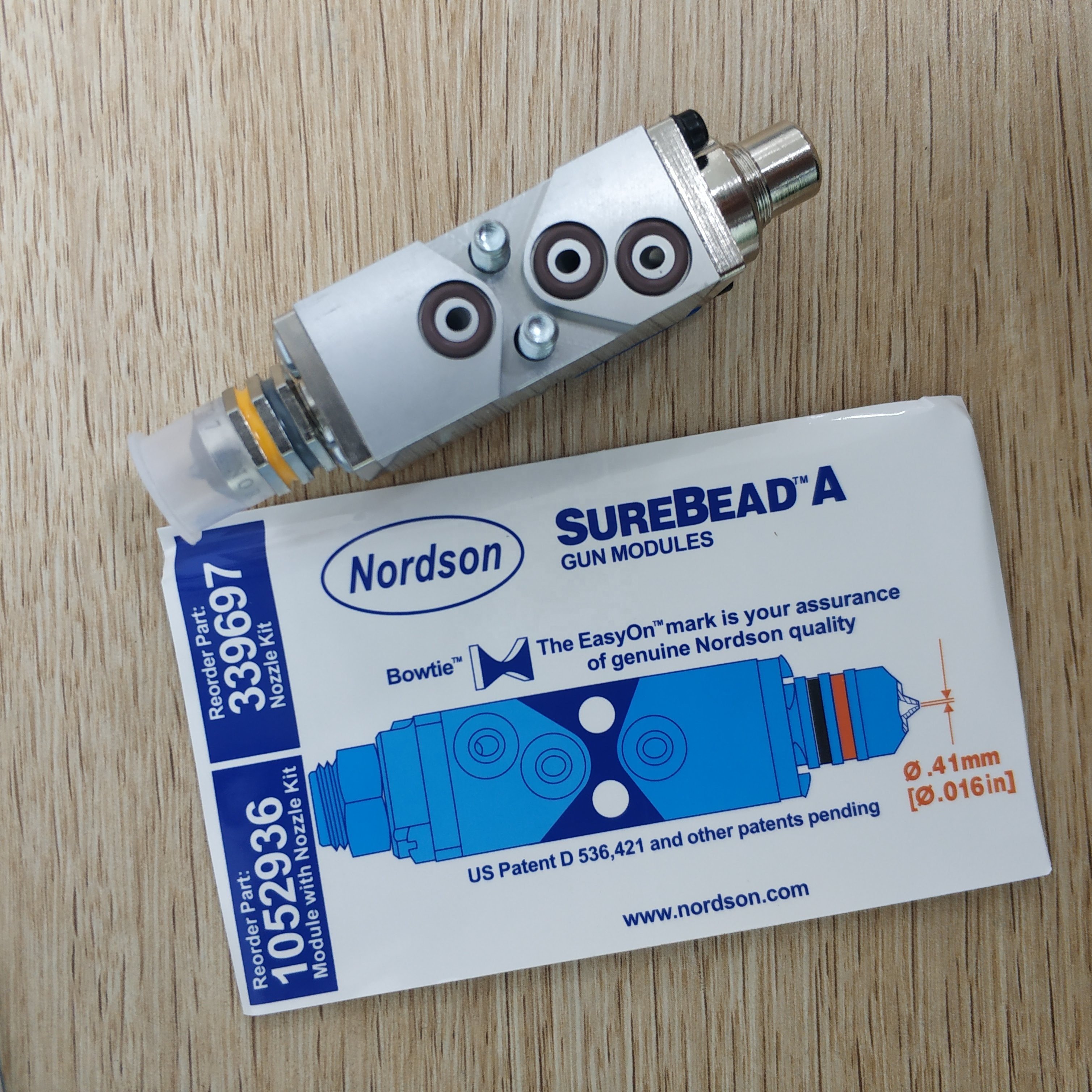 USA brand Nordson solid Blue A modules 1052936 surebead A gun module spray glue valve