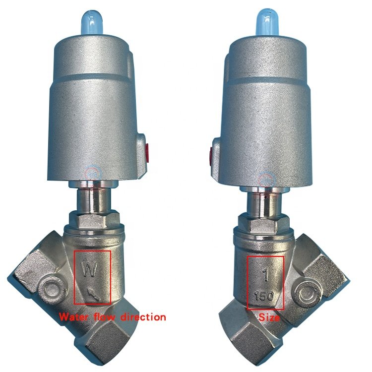Industrial automatic washing machine inlet valve steam valve pneumatic angle seat valve