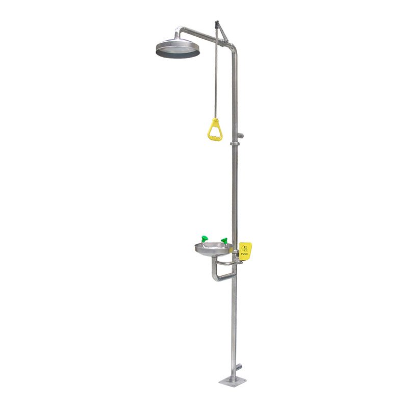 High quality polished combinationlaboratory safety shower with eye wash station