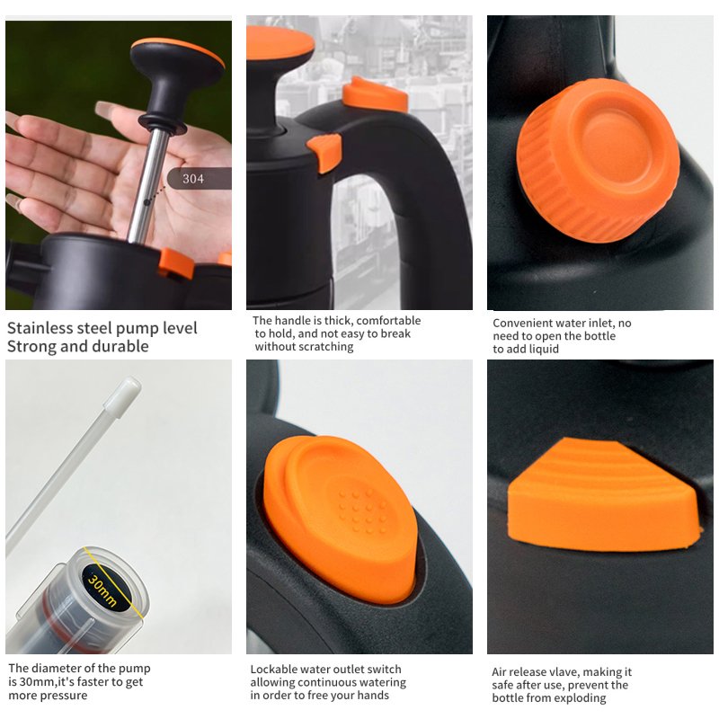 Anti-corrosion Chemistry Solvent Mist Spray Bottle with Water Inlet Plastic Hand Pressure Sprayer