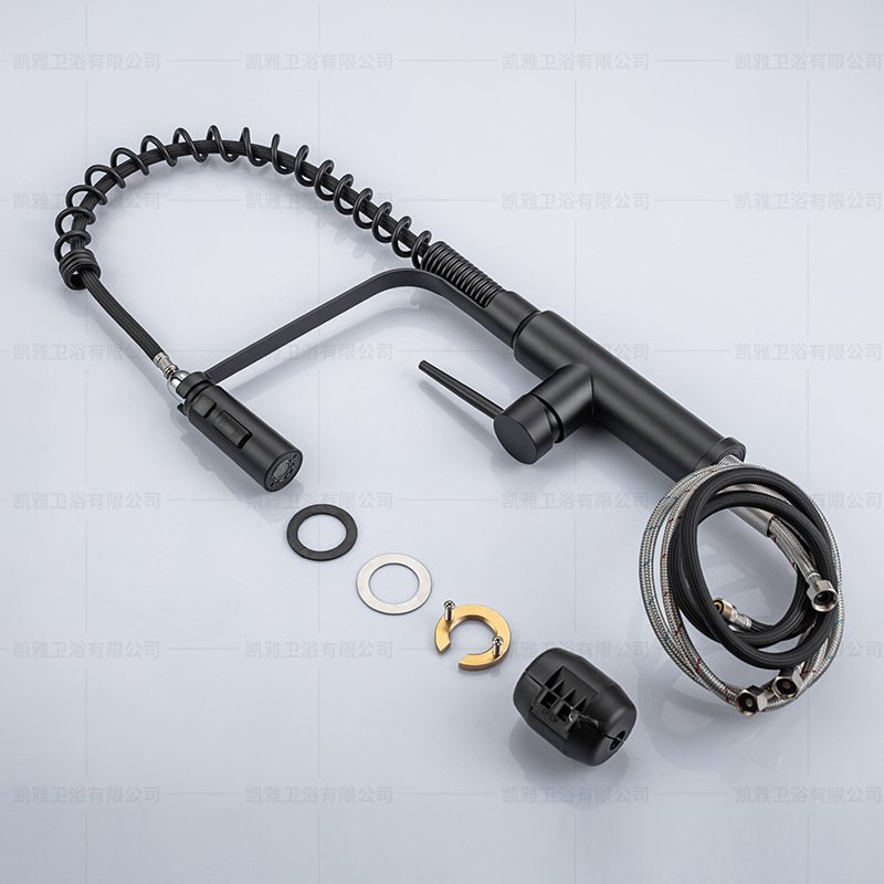Modern Stainless Steel Kitchen Faucet Custom High Quality Pull out Spray Deck Mounted Ceramic Valve Core Hot-selling for Hotels