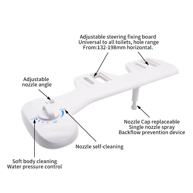 wholesale bidet cold water bathroom ABS non-electric bidet attachment for toilet adjust white wc bidet