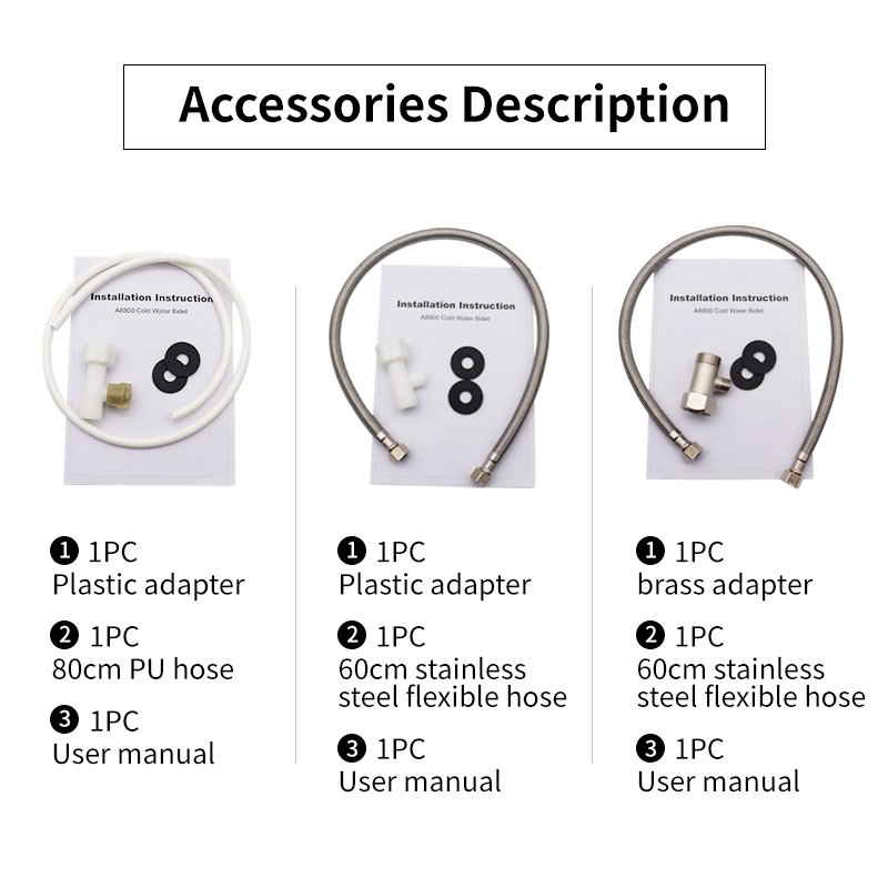 wholesale bidet cold water bathroom ABS non-electric bidet attachment for toilet adjust white wc bidet