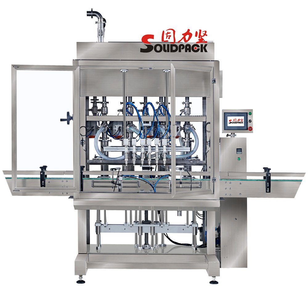 Solidpack full auto jar tomato processing plant pneumatic paste honey filling line