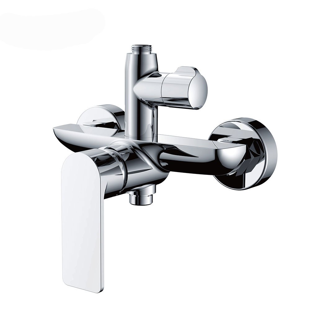 Luxury bathroom shower column brass shower faucet exposed wall mounted shower set