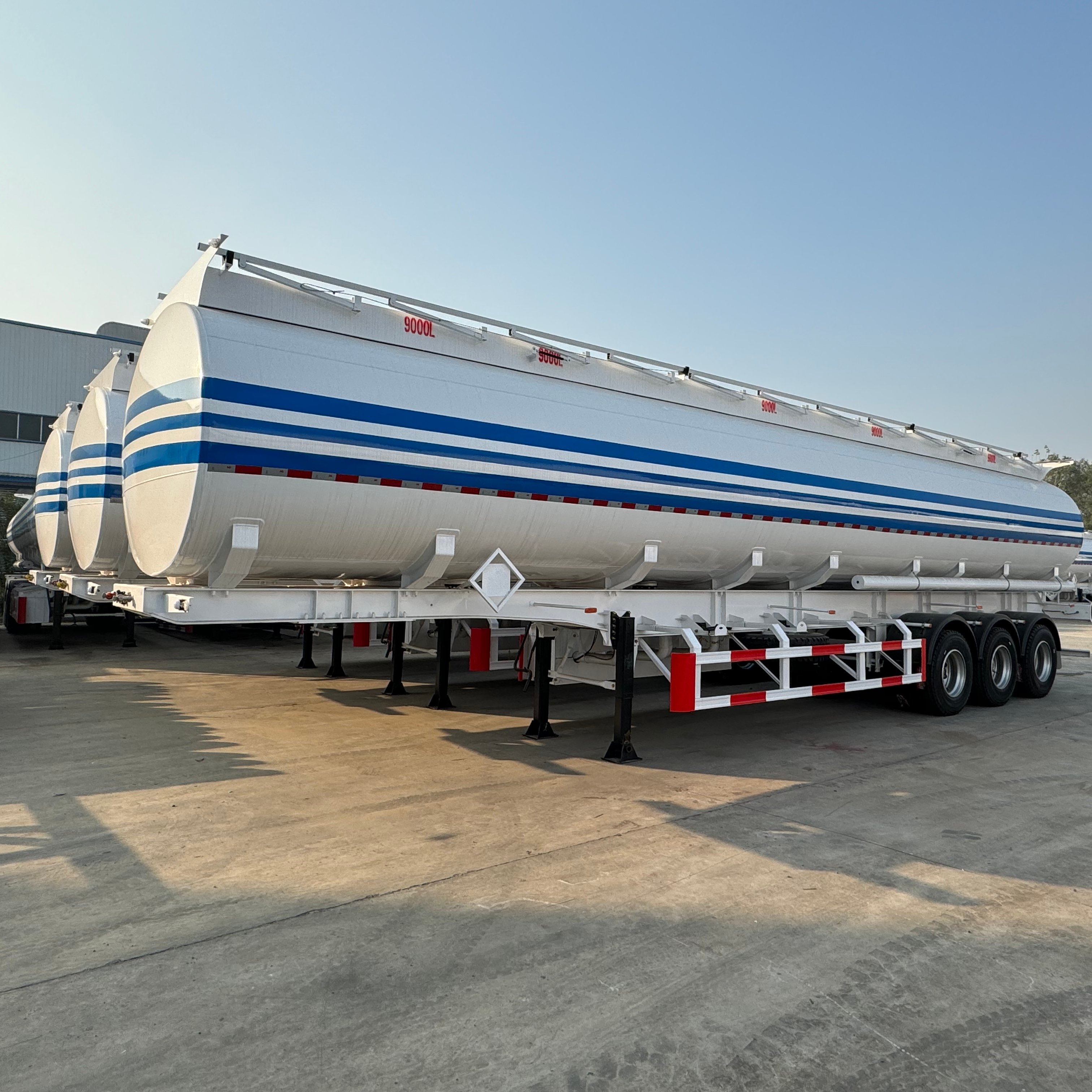 High quality new 3 axle 50000 liters carbon steel or aluminum alloy fuel oil tank semi trailer for sale