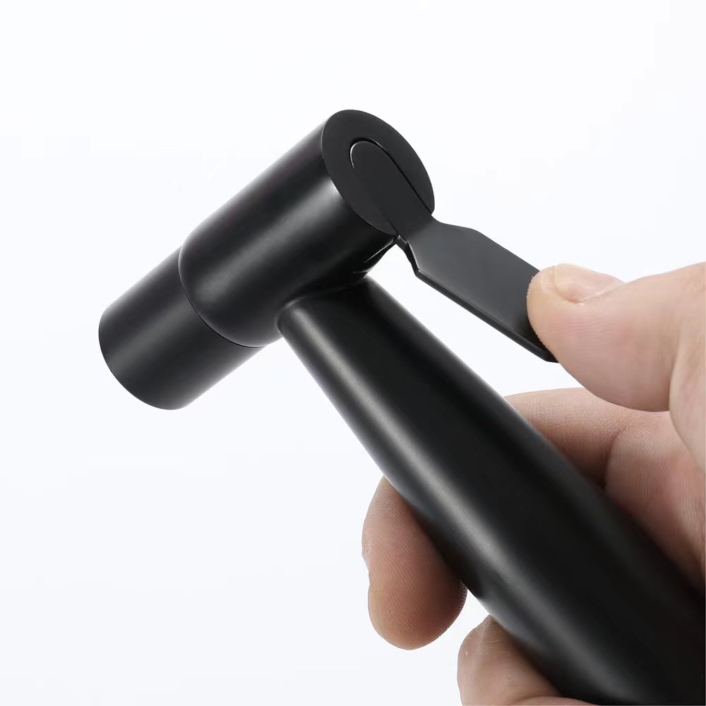 Matte Black Bidet Spray Handheld Sprayer Bathroom Faucet Mixer with T-valve
