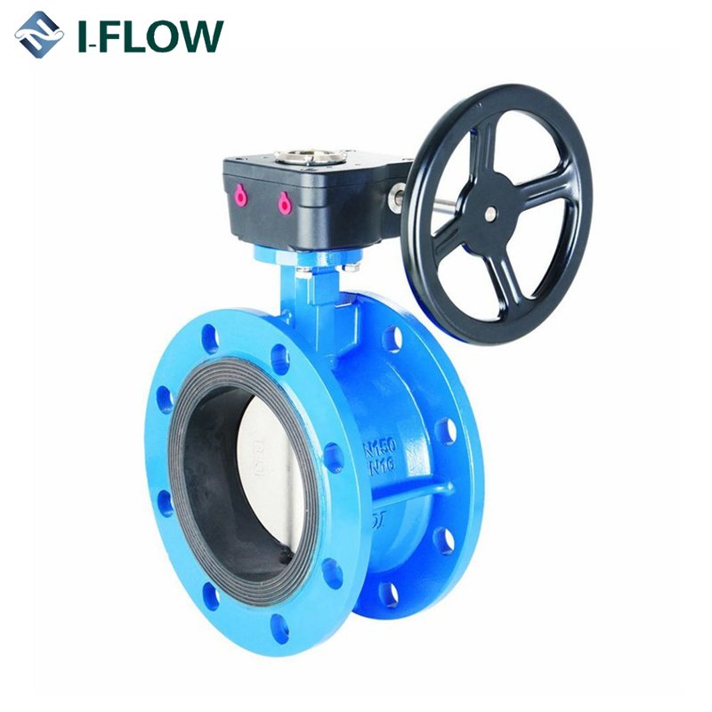 Large Size PN16 DN1000 Double Eccentric Flanged Butterfly Valve