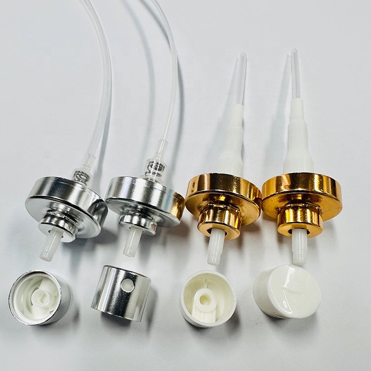 Pump Valve Manufacturers Factory Price Silver Aluminum Fine Mist Crimp Perfume Sprayer