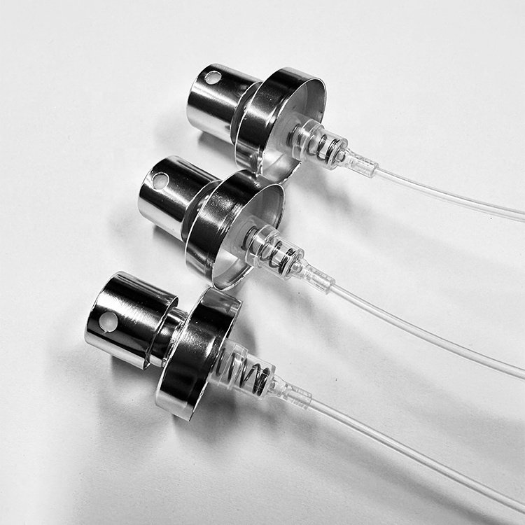 Pump Valve Manufacturers Factory Price Silver Aluminum Fine Mist Crimp Perfume Sprayer