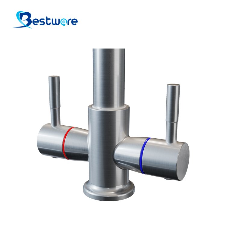 Hot Cold Commercial Dishwasher Deck Mount Stainless Steel Economic Pre Rinse Kitchen Faucet