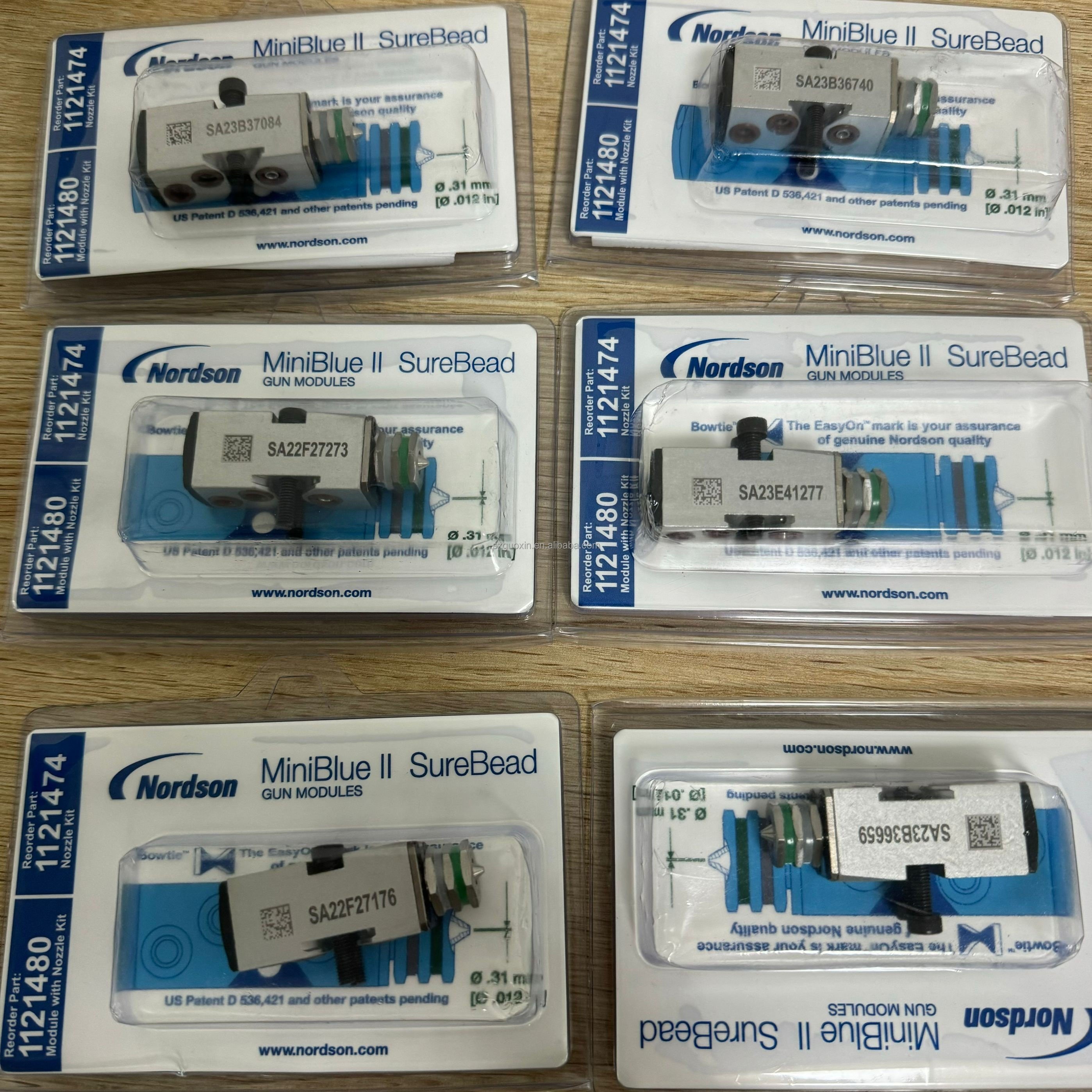 USA brand Nordson 1121803 USA brand Solid Blue Hot Melt Dispensing Guns 1121480 gun modules with nozzle kit