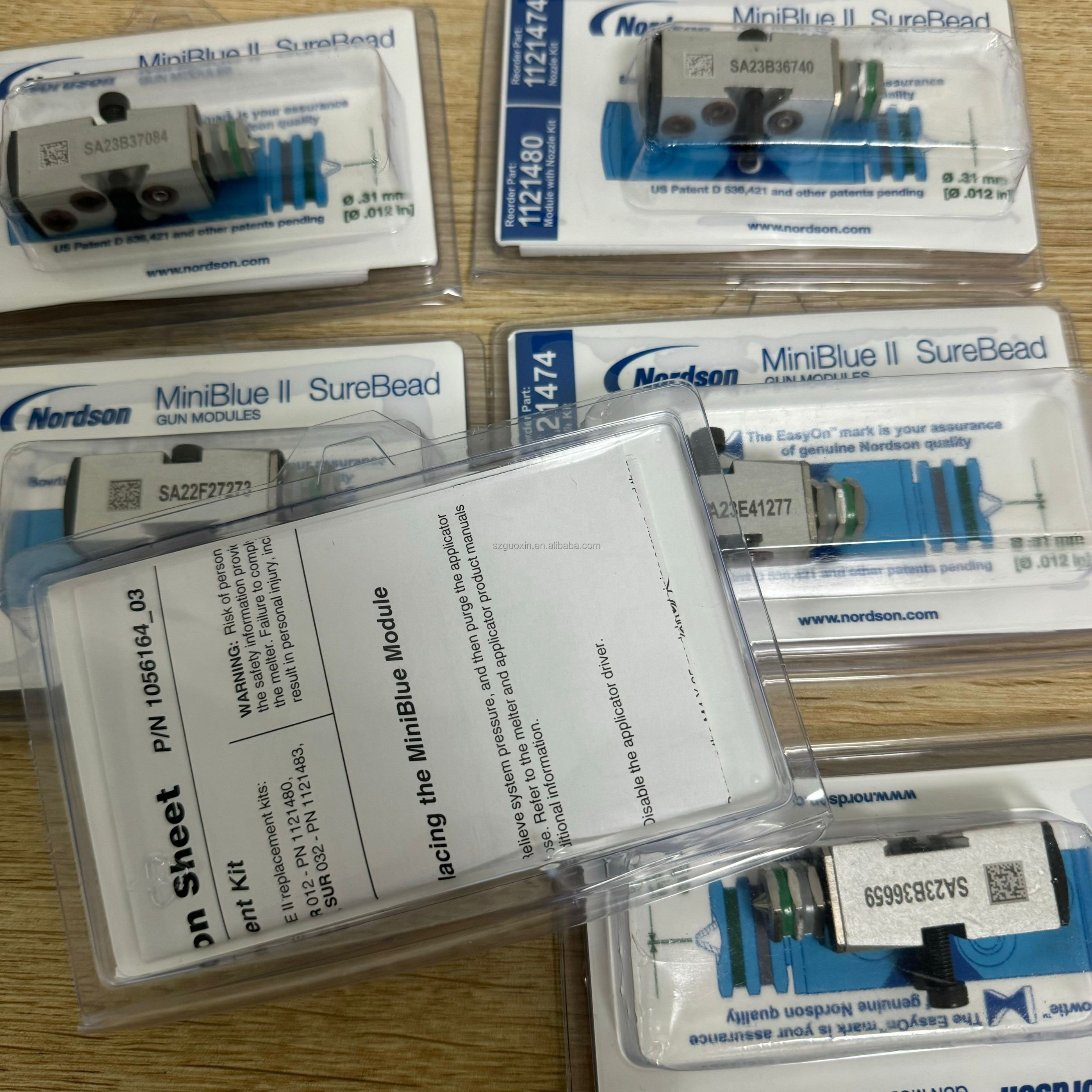 USA brand Nordson 1121803 USA brand Solid Blue Hot Melt Dispensing Guns 1121480 gun modules with nozzle kit