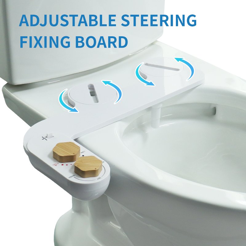 Ultra Slim Non Electric Bidet Toilet Attachment Hot And Cold Water Adjustable Nozzle Angle Toilet Bidet