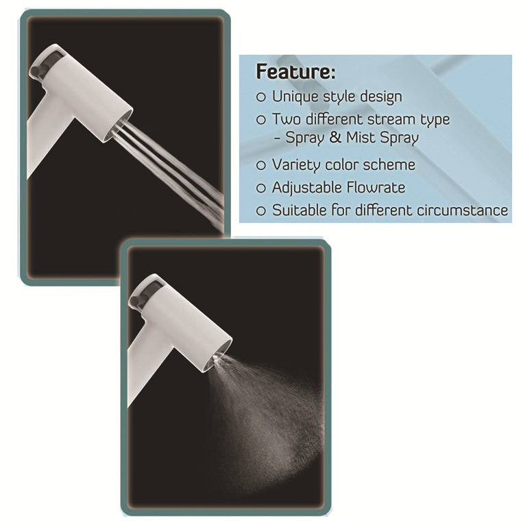 NES-TF34 Foreign trade spray gun female washer 2 function high-pressure toilet companion flush with spray female washer nozzle