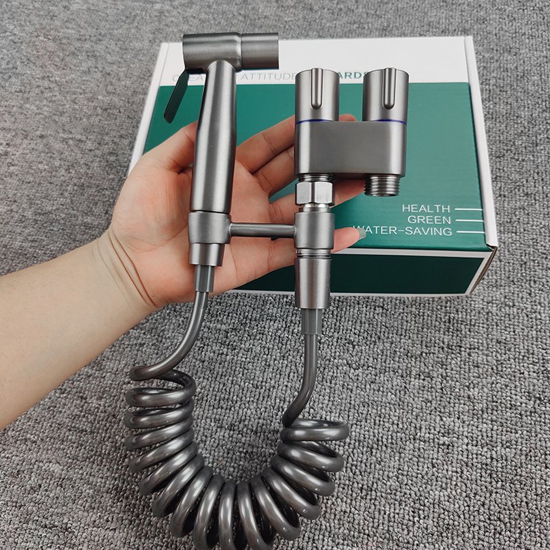 Stainless Steel Bidet toilet sprayer set handheld bidet sprayer toilet shower double outlet angle valve toilet accessories