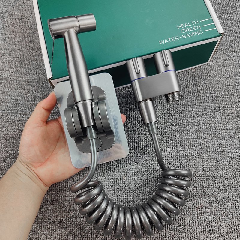 Stainless Steel Bidet toilet sprayer set handheld bidet sprayer toilet shower double outlet angle valve toilet accessories