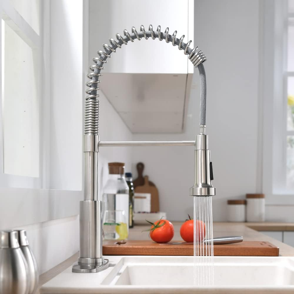Taizhou 304 Stainless Steel Kitchen Deck Mounted Cold And Hot Double Hole Spring Kitchen Mixing Valve Faucet