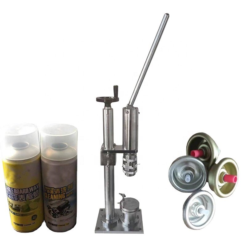 Semi Automatic Spray crimper Tin Can Valve Crimping Aerosol Sealing Machine Manual Air Freshener Spray Paint Aerosol Products