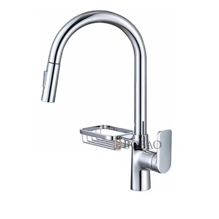 Modern Stainless Steel Kitchen Faucet Tap for Hotels and Apartments Deck Mounted Sink Mixer with Ceramic Valve Core