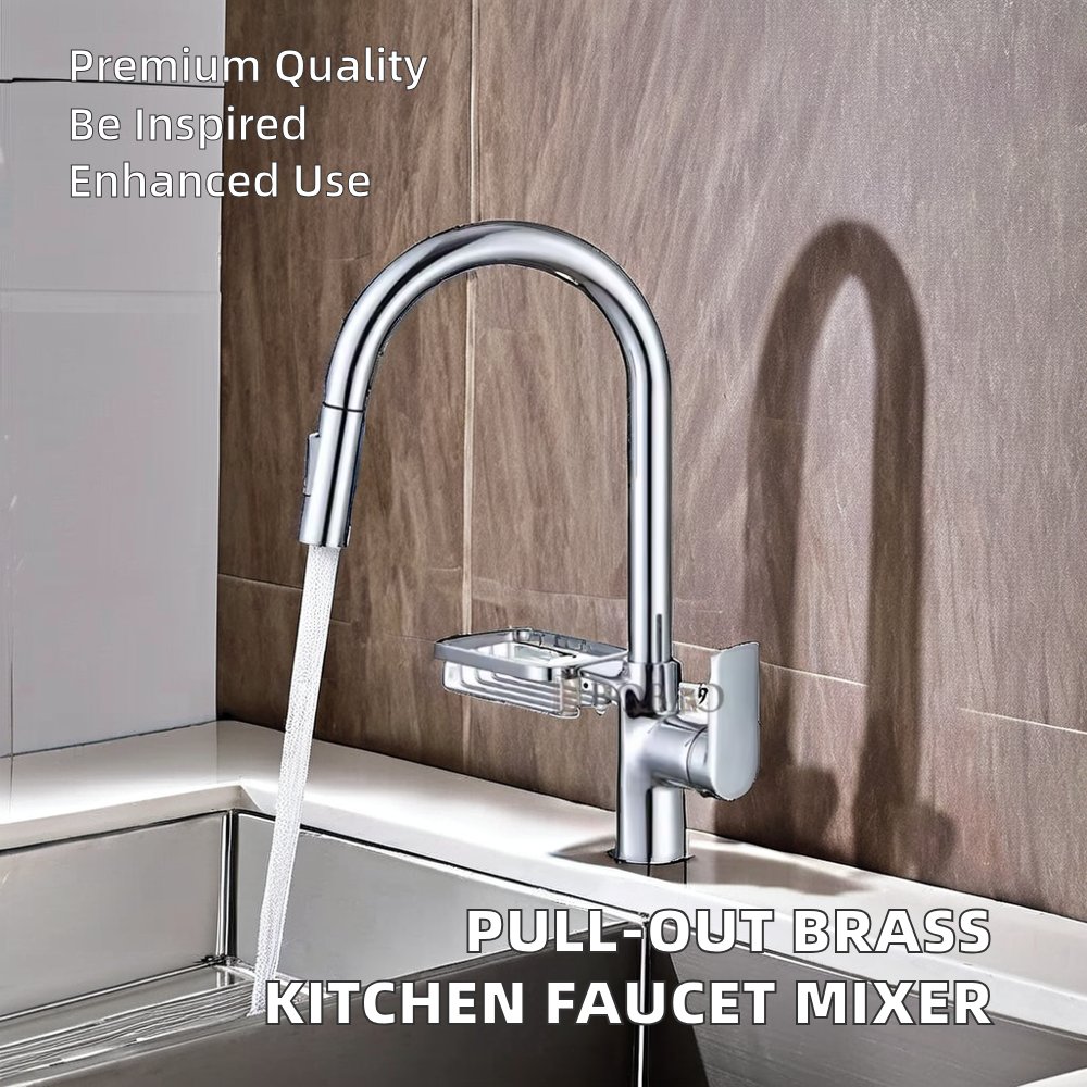 Modern Stainless Steel Kitchen Faucet Tap for Hotels and Apartments Deck Mounted Sink Mixer with Ceramic Valve Core