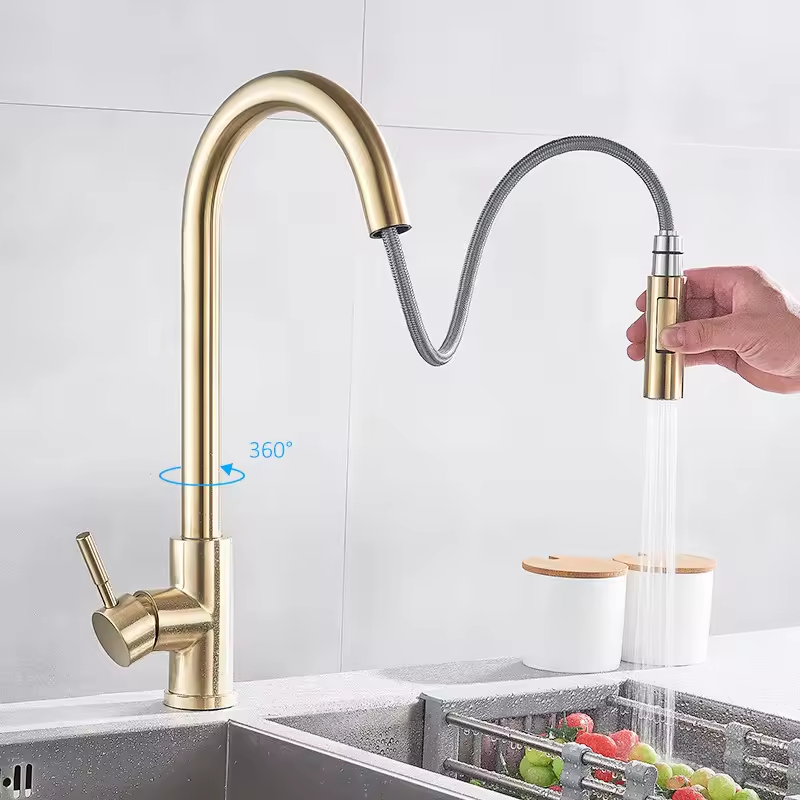 High Quality Luxury Zinc-Alloy Kitchen Sink Faucet Pure Water Multifunction Waterfall Kitchen Faucet Kitchen Mixers Taps