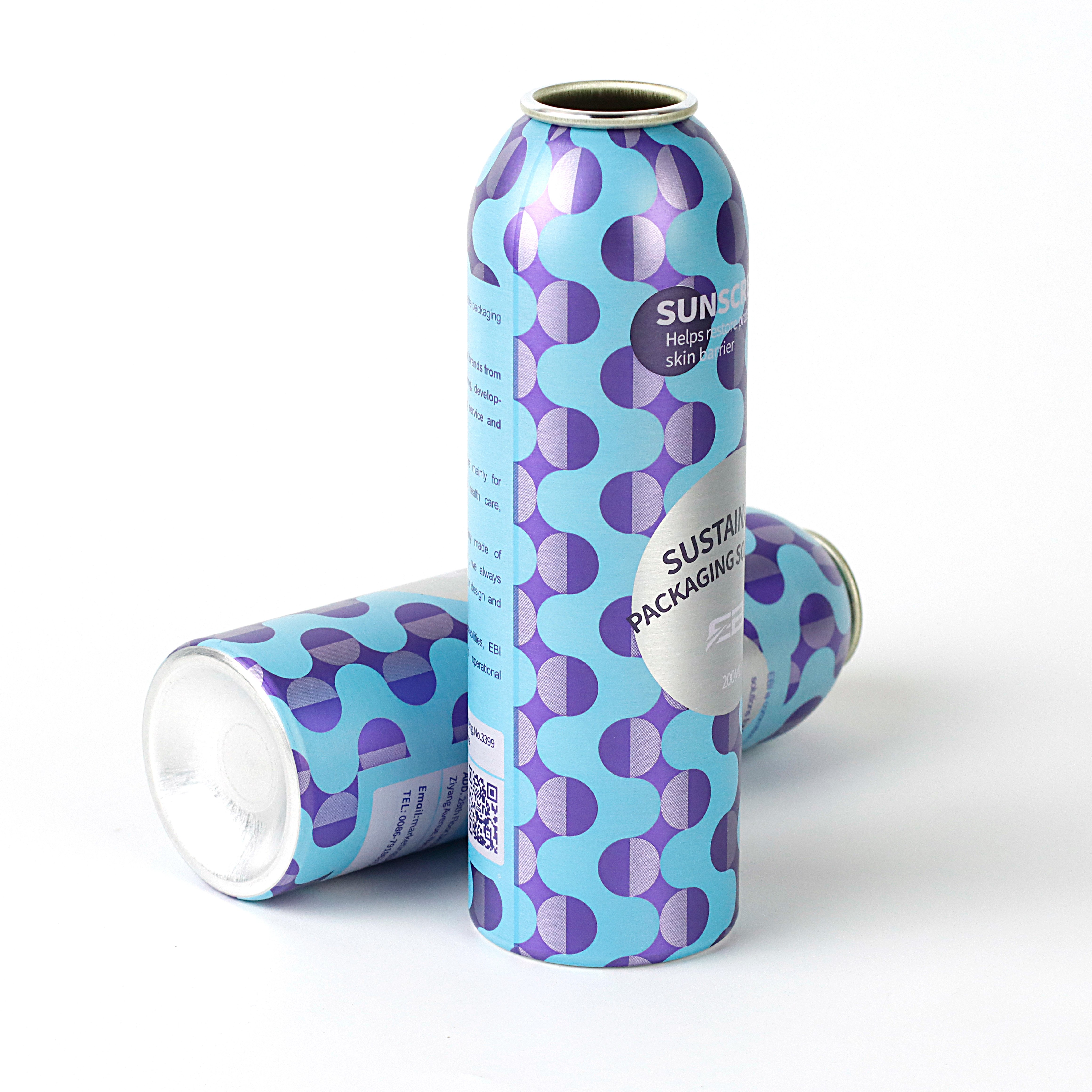 2024Hot selling offset printing aluminum aerosol spray can deodorant with valve
