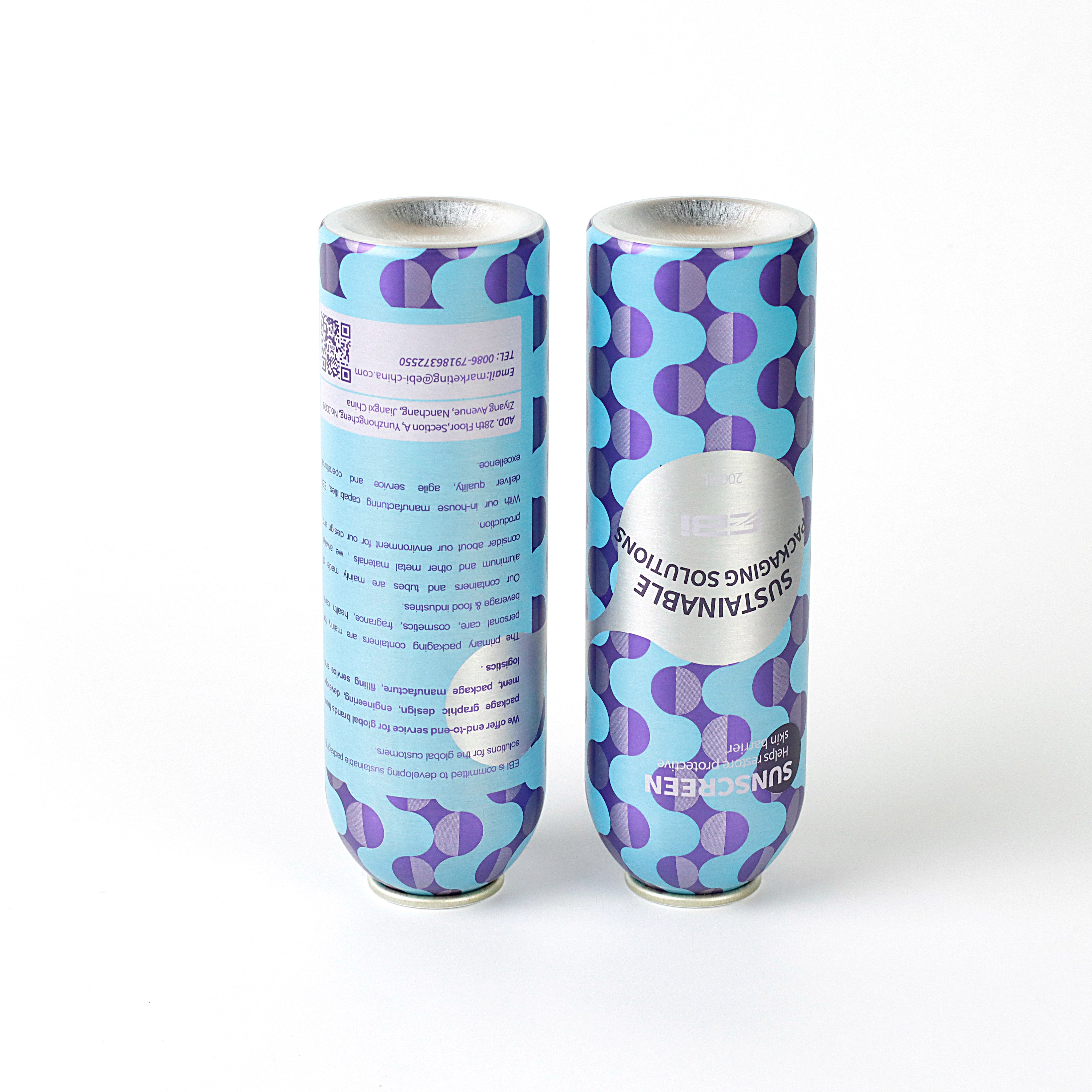 2024Hot selling offset printing aluminum aerosol spray can deodorant with valve
