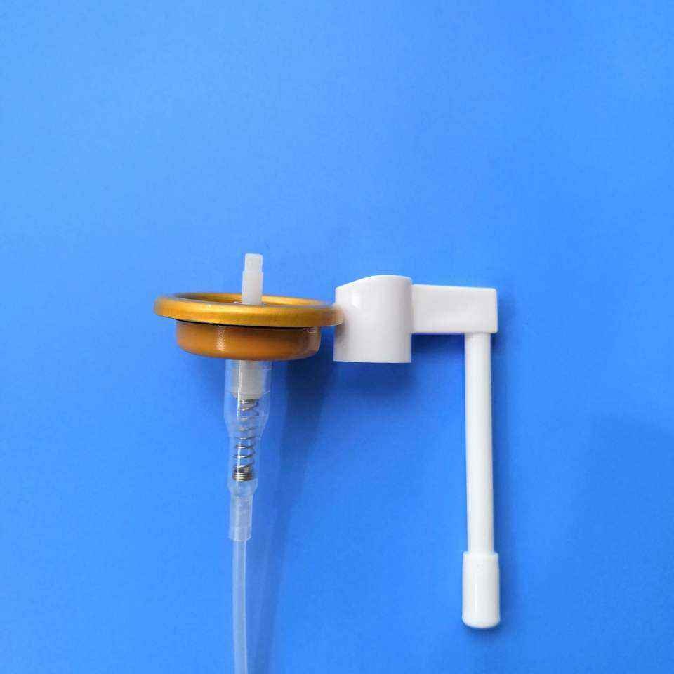 Aerosol valve nasal spray pump with different actuator and plastic cap for medical spray production