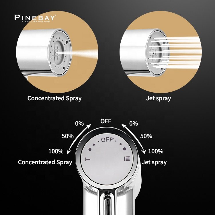 PINEBAY 2024 Hot Sale No Electric Plastic Portable Travel Vaginal Wash Bidet Toilet Magnetic Bidet Sprayer For Handheld Bidets