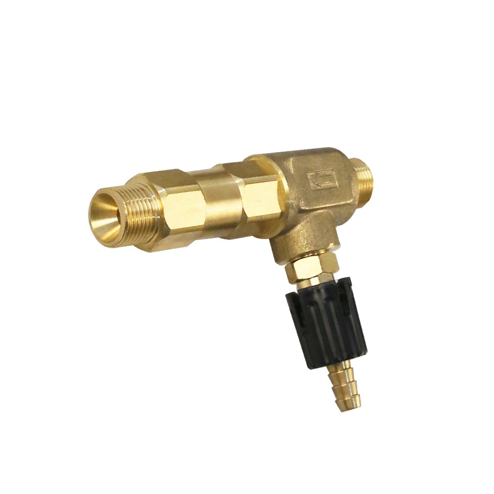 4000PSI Chemicals Injetor Valve High Pressure Foam Spray Gun Dual SS Pipe Lance Cleaning Spray Lance Pressure Washer Water Gun