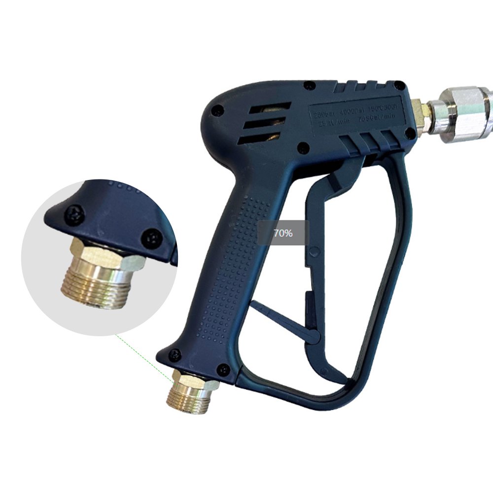 4000PSI Chemicals Injetor Valve High Pressure Foam Spray Gun Dual SS Pipe Lance Cleaning Spray Lance Pressure Washer Water Gun