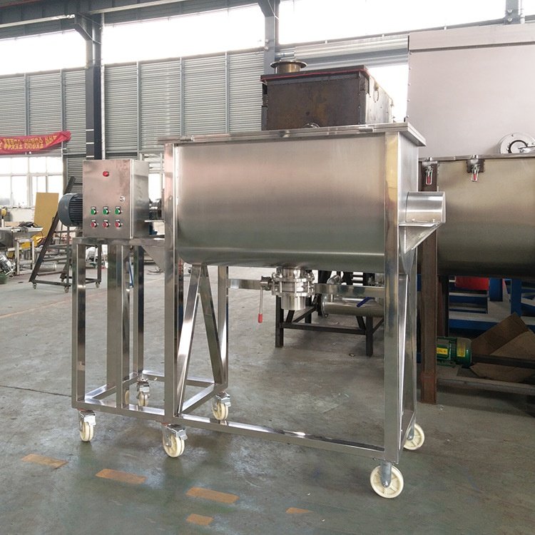 Food mixer mesin pengaduk bumbu double paddle spice powder mixer 100l 300l 500l helical ribbon spice mixer with liquid spray