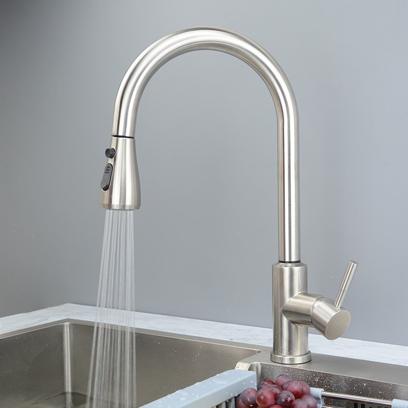 spray magnetic stainless steel elegant gold 304 kitchen faucet 2022 brass kitchen faucet